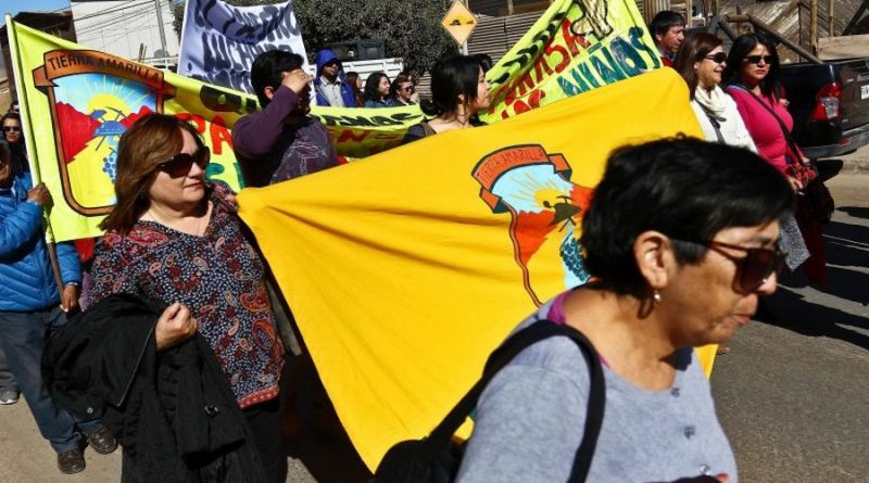 Marcha de profesores de Tierra Amarilla (Foto: Israel Chávez)